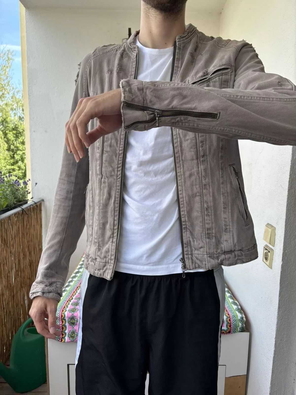 Julius Denim Jackets Julius Juluis 7 Denim Jacket Beige