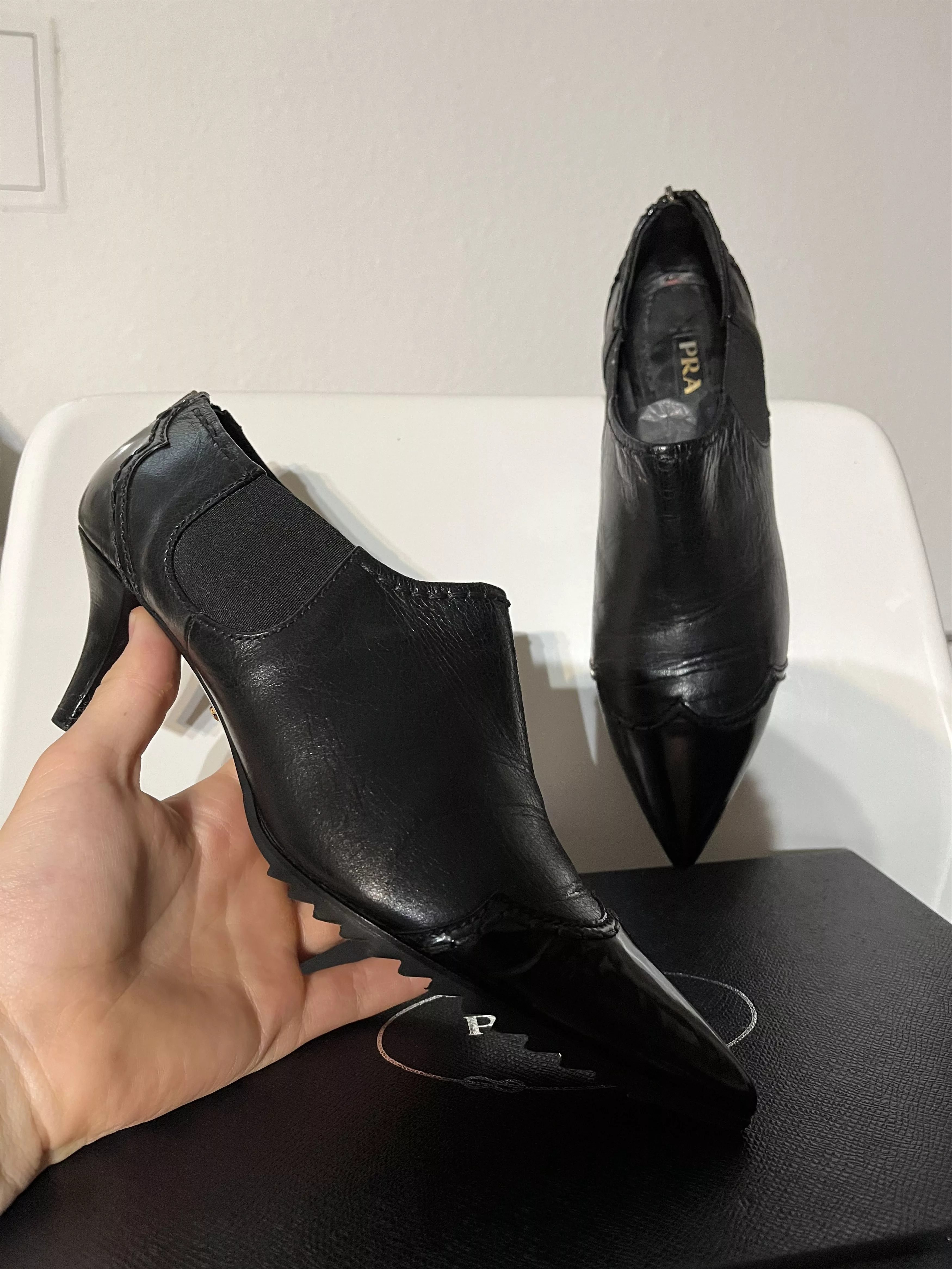 Prada Platforms New Prada Women's Heels with a box Black