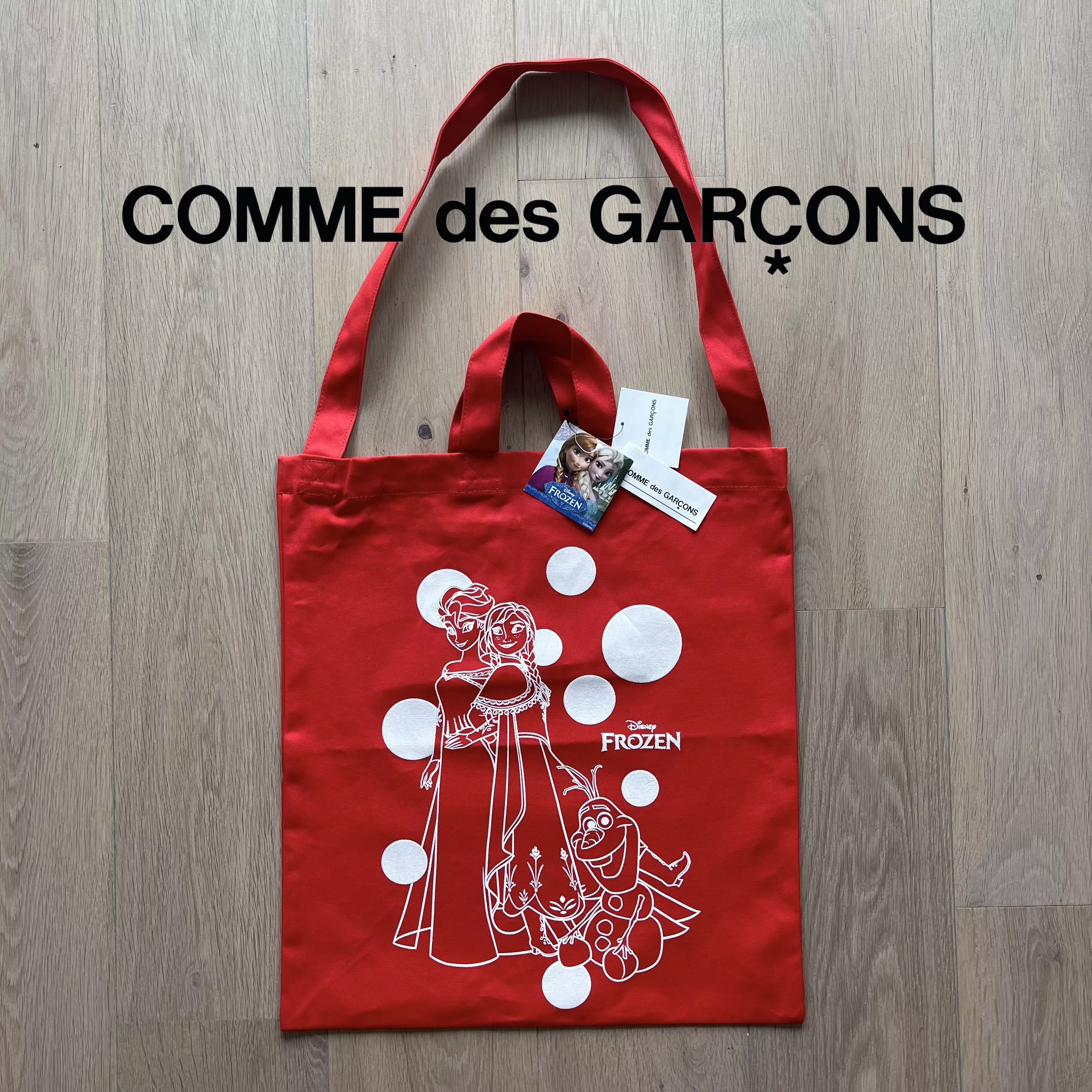Comme des Garcons Bags Luggage Comme des Garcons × Disney CDG Tote Bag Disney Frozen Red