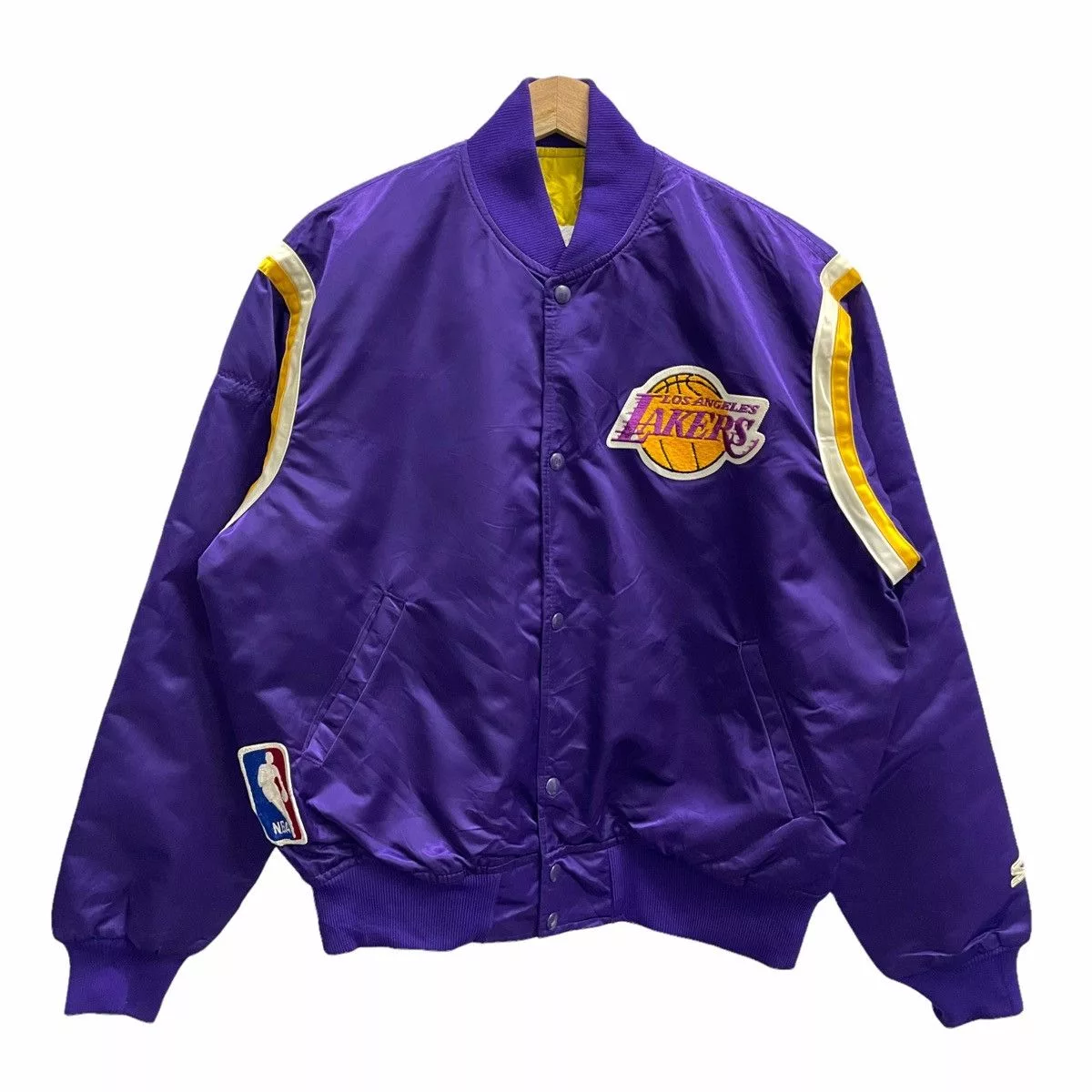 NBA Bombers NBA × Starter NOS 💥90s LAKERS NBA STARTER VARSITY JACKET Purple