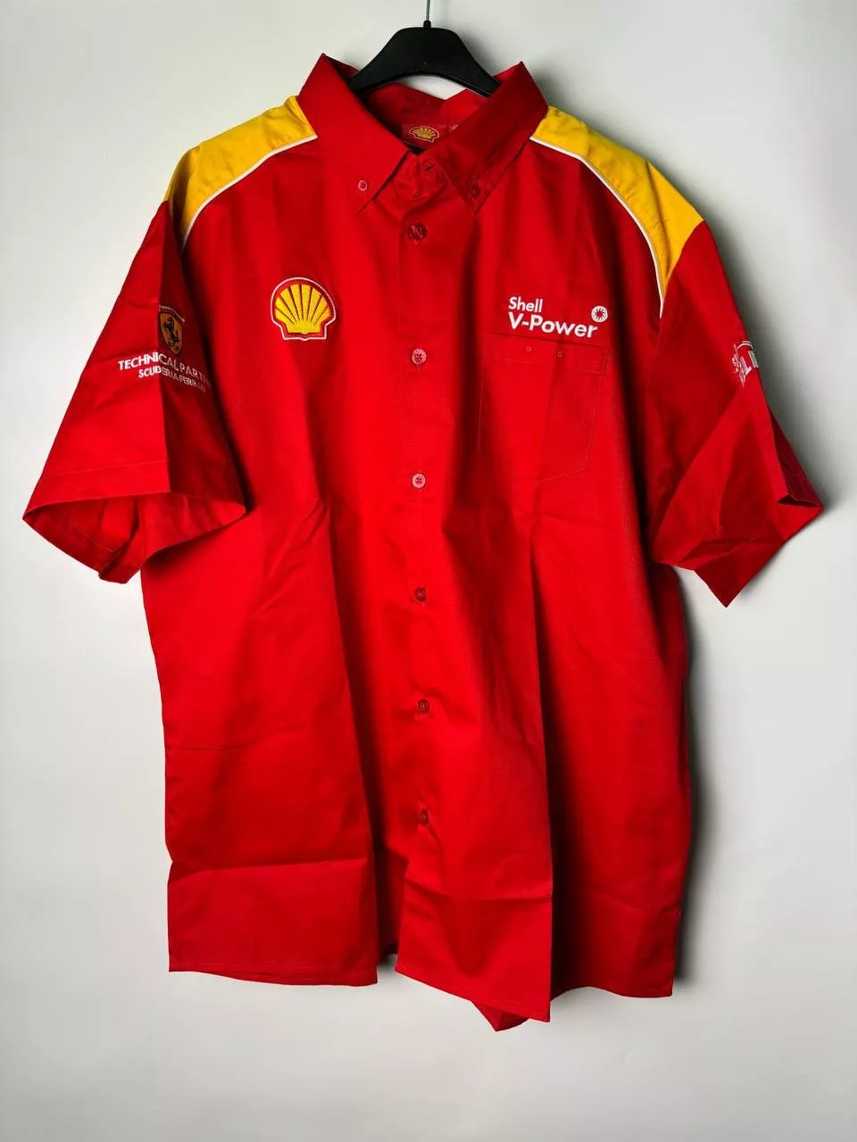 Ferrari Shirts Button Ups Ferrari × Vintage Vintage shirt Ferrari SHELL Racing team size 3XL Men Red