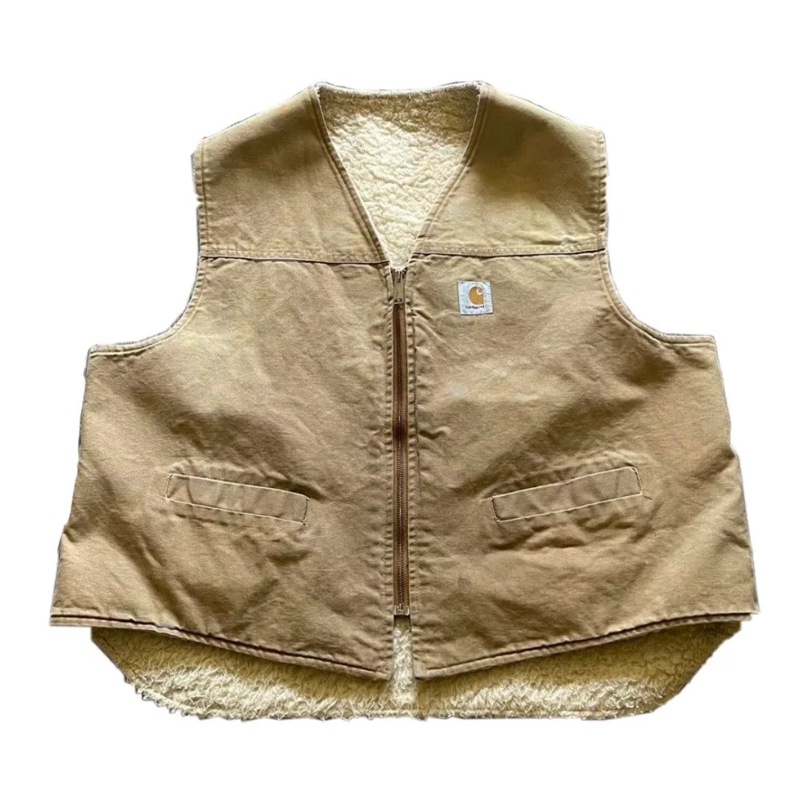 Carhartt Vests Carhartt × Vintage Vintage Carhartt Lined Vest Beige