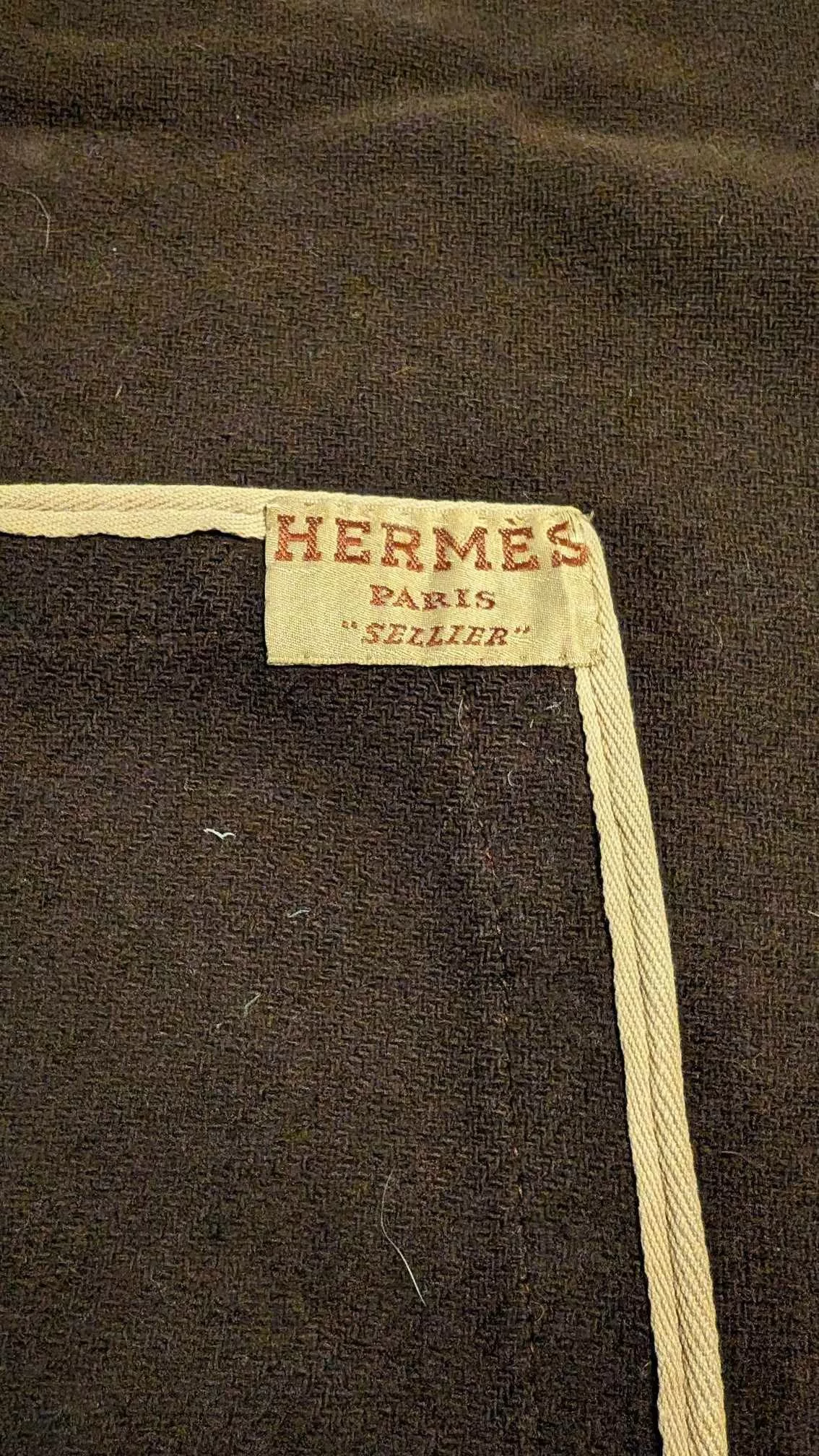 Hermes Miscellaneous Vintage Hermes felt saddle blanket Brown