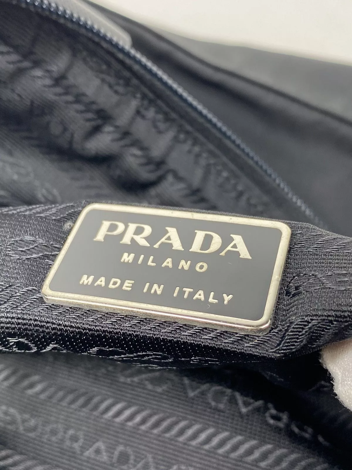 Prada Shoulder Bags Prada Tessuto Nero Nylon Hand Bag Black