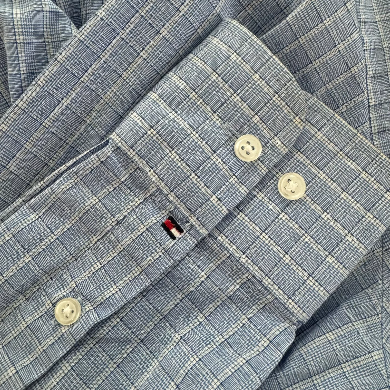 Tommy Hilfiger Shirts Button Ups Tommy Hilfiger Men's Check Button-Down Shirt Medium Blue