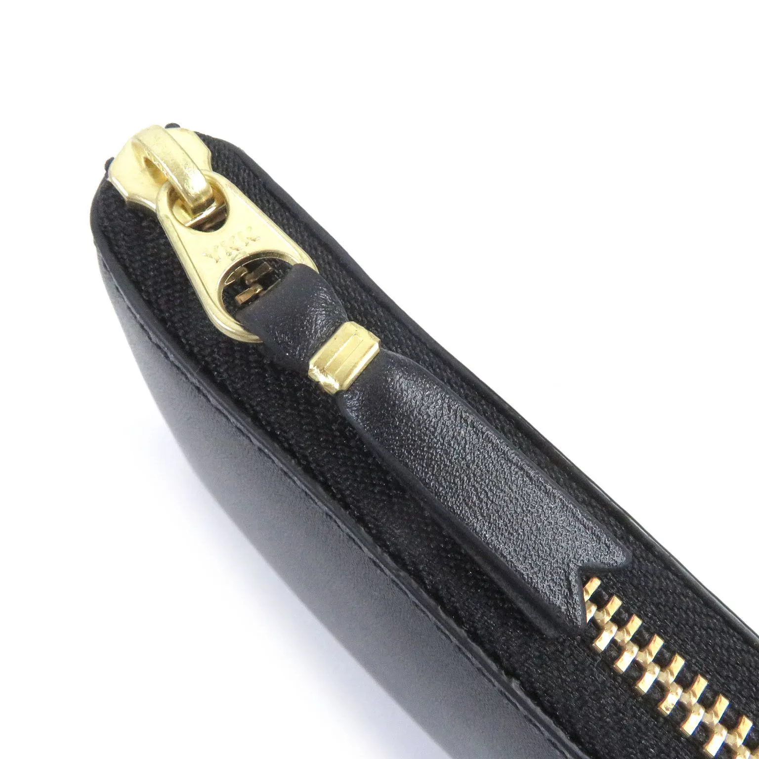 Comme des Garcons Wallets Comme des Garcons Wallet Plain Round Zipper Leather Compact Black