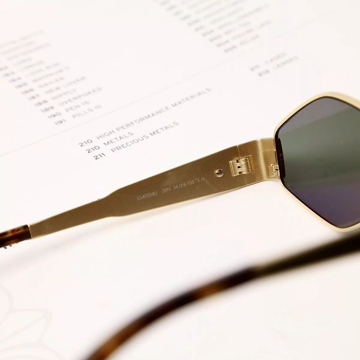Celine Sunglasses CELINE CL40254U SUNGLASSES Gold
