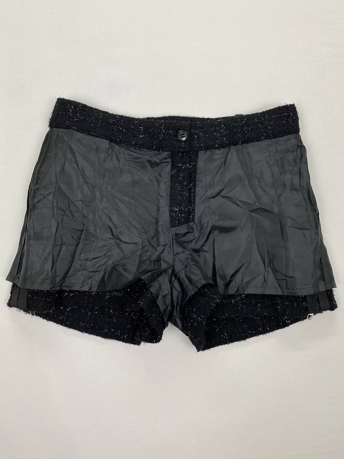 Designer Shorts Designer × Japanese Brand Nicky Hilton 09AW Side Zipper Shorts Black Avant-Garde