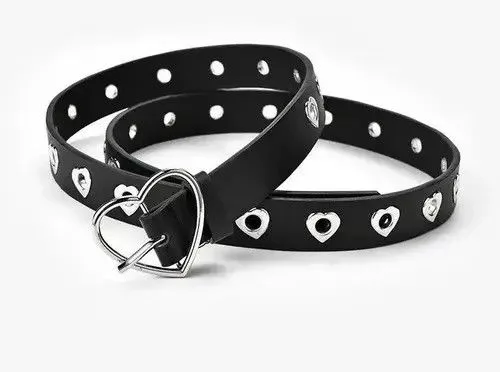 Designer Belts Designer Love Heart Buckle Belt Black Streetwear