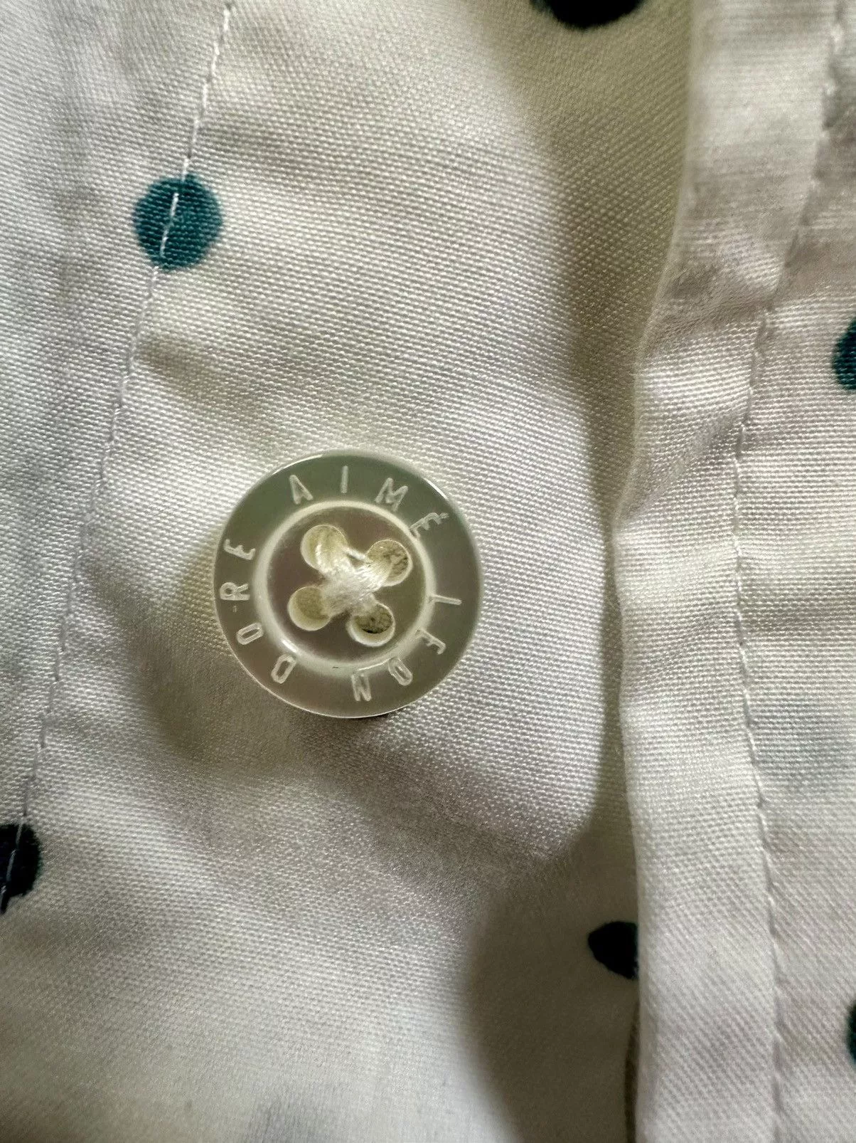 Aime Leon Dore Shirts Button Ups Aime Leon Dore Watercolor Dot Shirt White