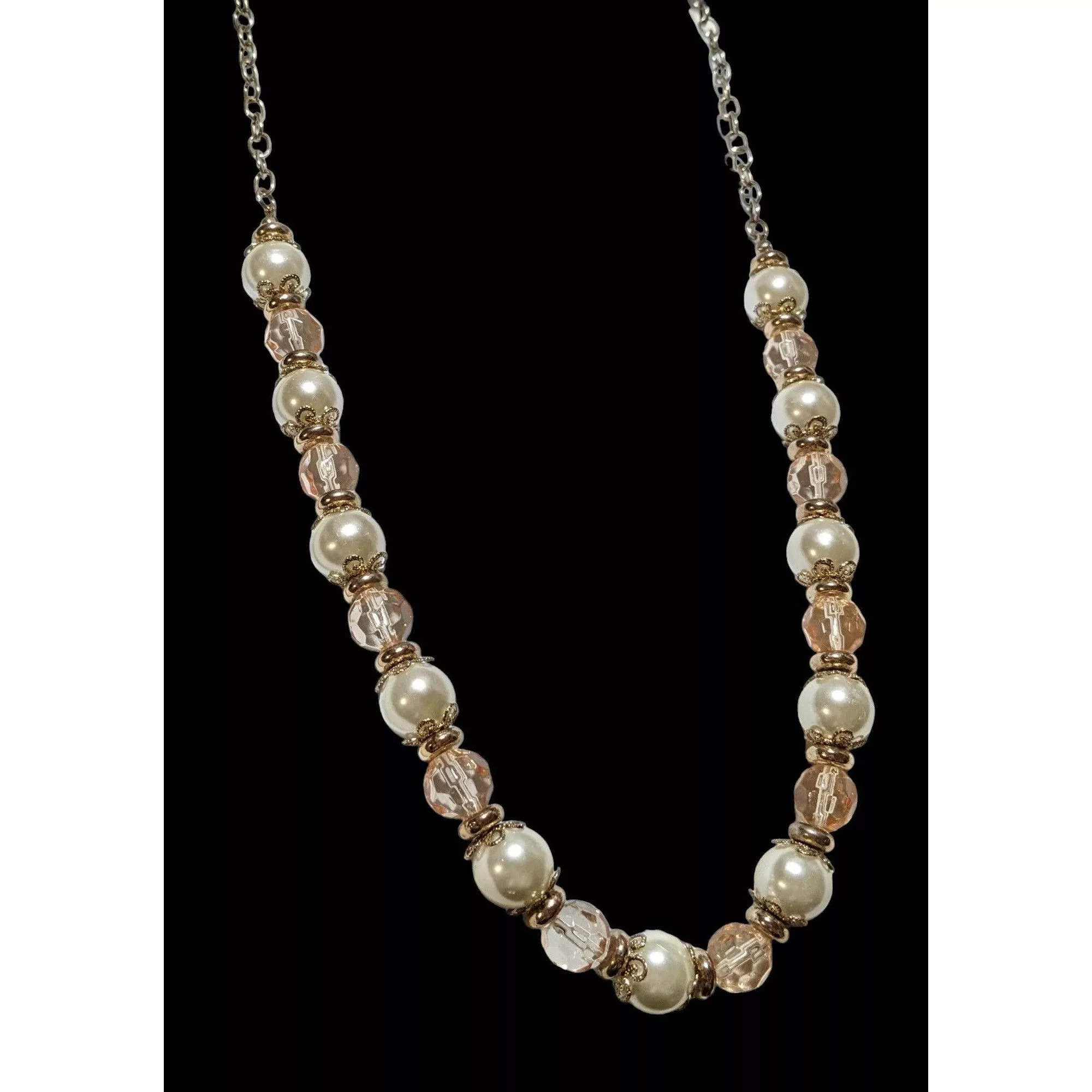 Other Necklaces Other Regency Glam Pearl Beaded Statement Necklace White