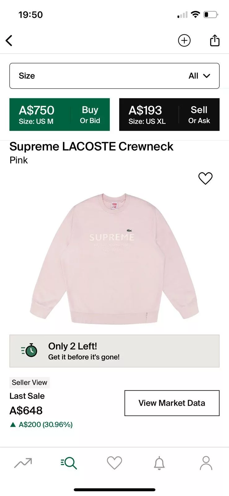 Lacoste Sweatshirts Hoodies Lacoste × Supreme Supreme x Lacoste Crewneck Jumper Pink