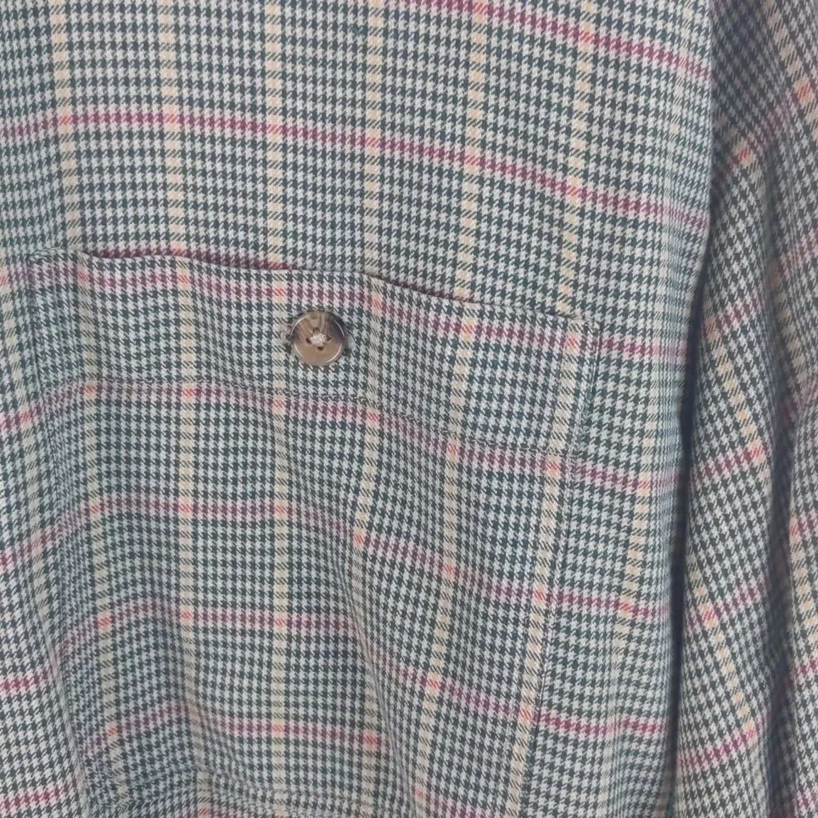 Orvis Shirts Button Ups VTG 90s Orvis Green Herringbone Button Down Flannel Sz MED
