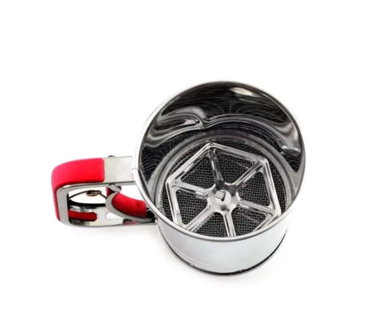 3 Cup Flour Sifter Red Handle