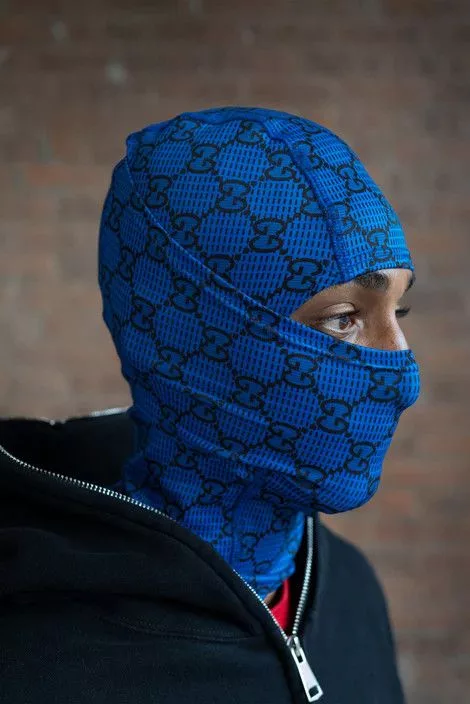 Bravest Studios Hats Bravest Studios Blue Shiesty Ski Mask *GUCCI PRINT*