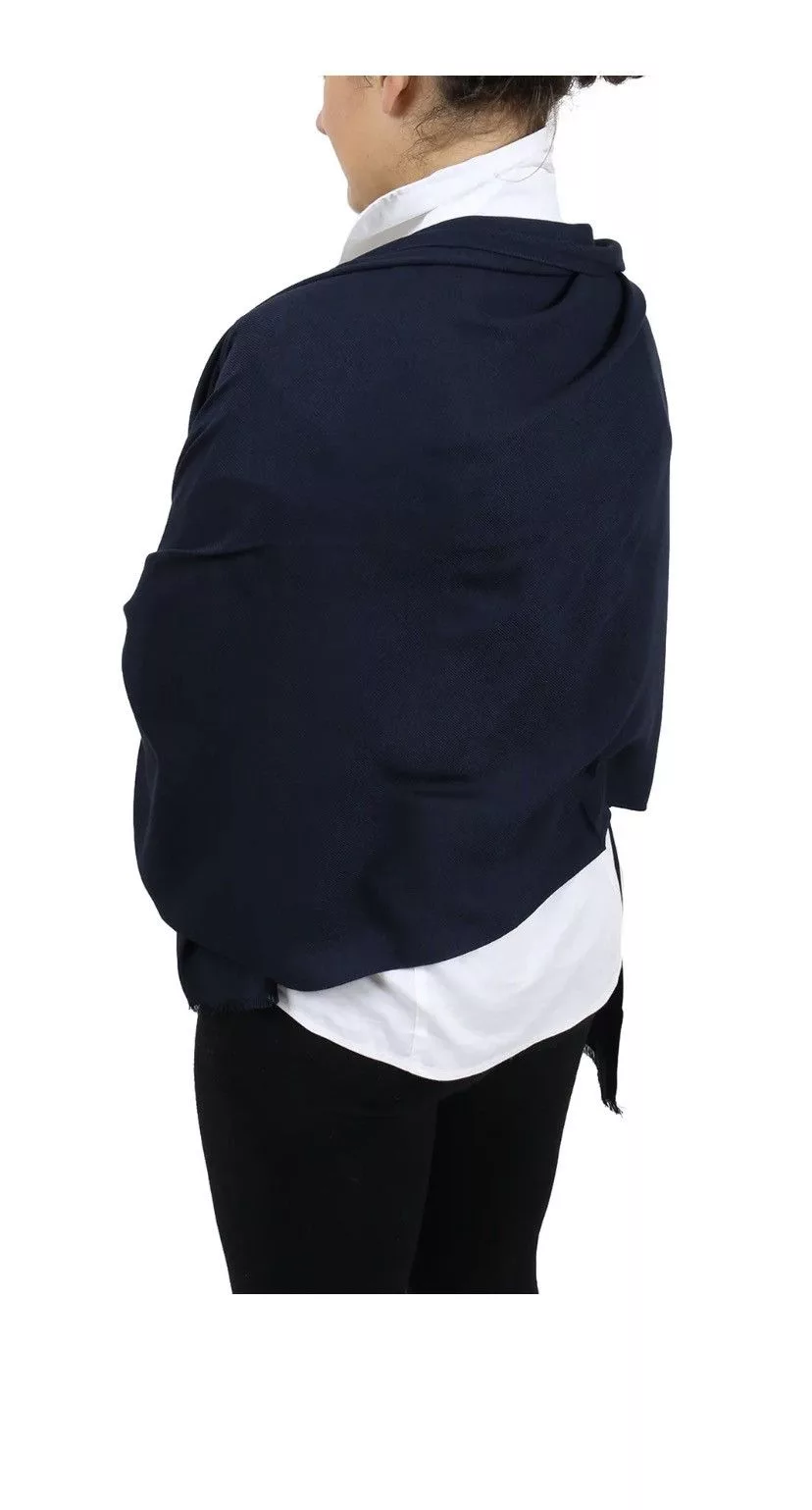 Designer Gloves Scarves Designer × Moschino NWT MOSCHINO 100% Viscose Black Solid Scarf