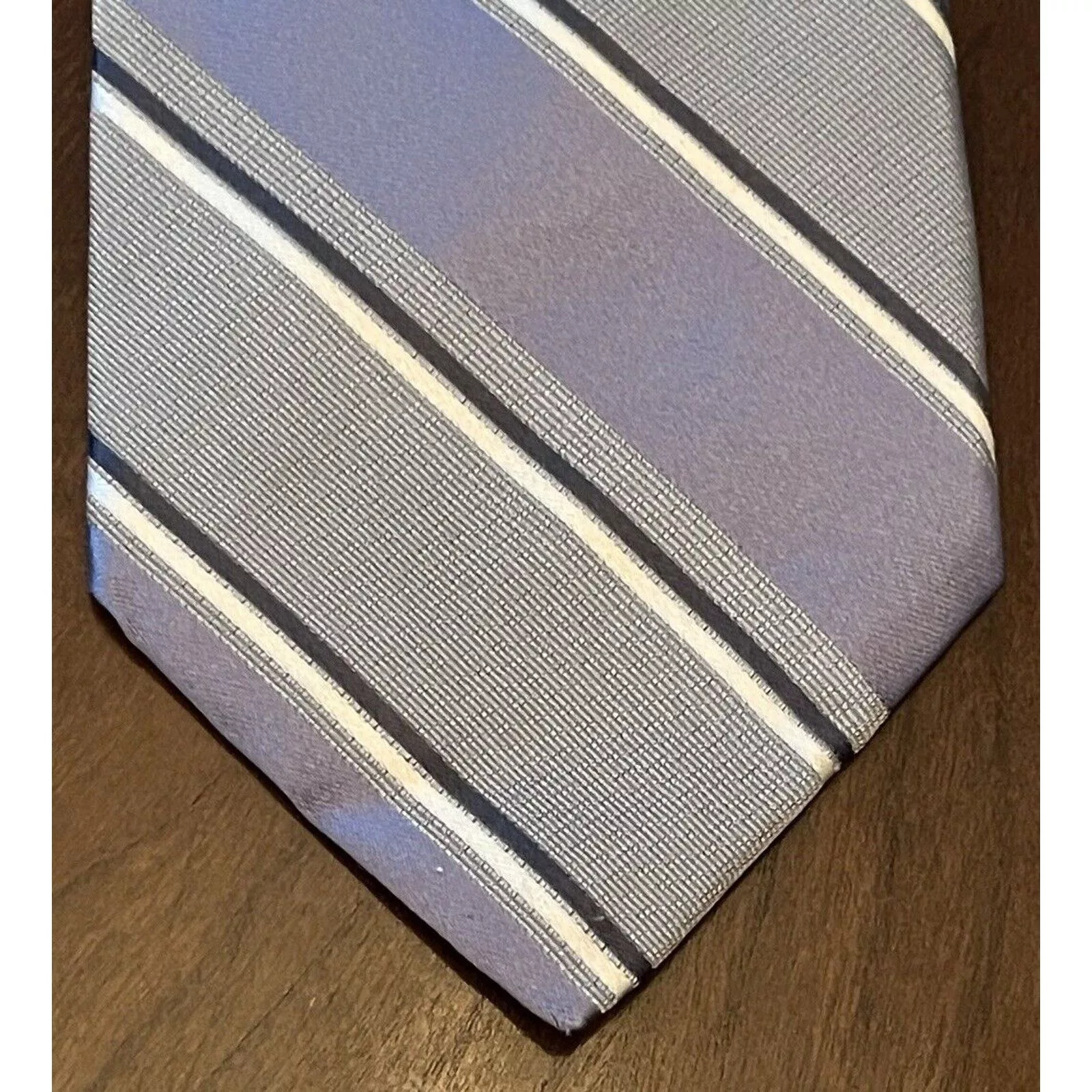 DKNY Ties Pocketsquares Dkny Blue Gray 100% Silk Men’s Neck Tie Made In USA Multi