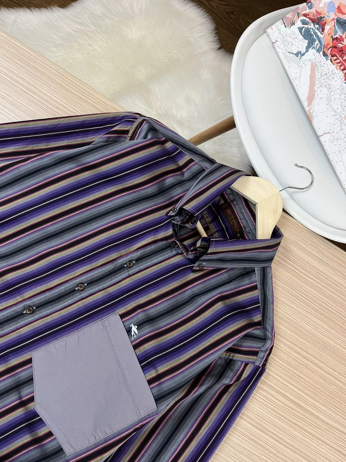 Designer Shirts Button Ups Designer × Etro Vintage Luxury Etro Shirts Multi