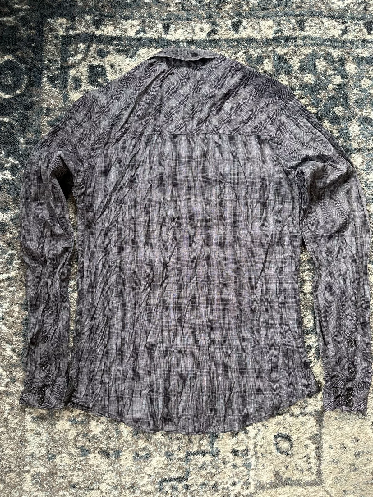 Rogue Shirts Button Ups Rogue Grey / Black Patterned Long-Sleeve Button-down Medium Gray