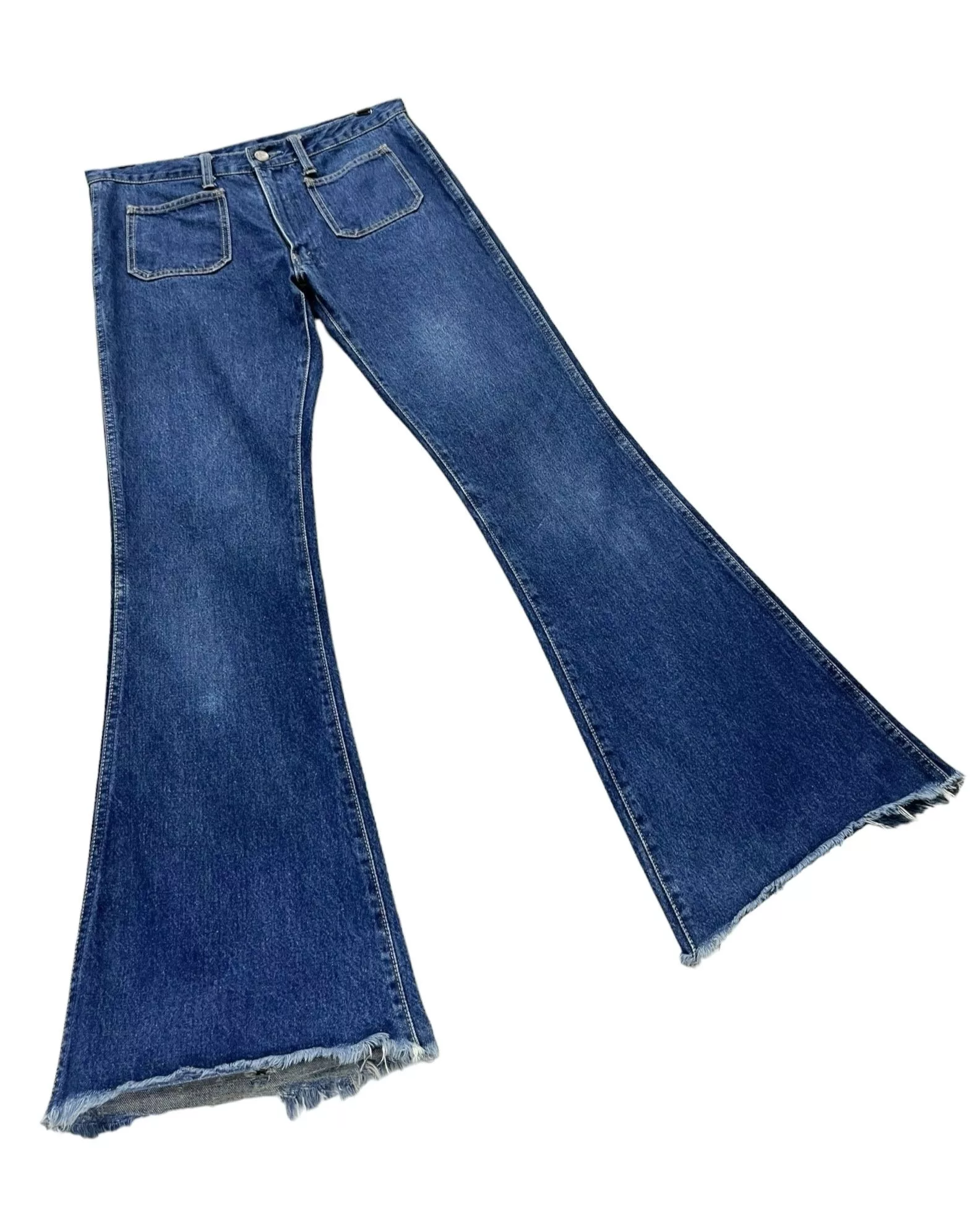 Big John Denim Big John × Vintage ULTRAFLARE🔥BIG JOHN BIG WASHING Bush Pants Distressed Jeans Blue