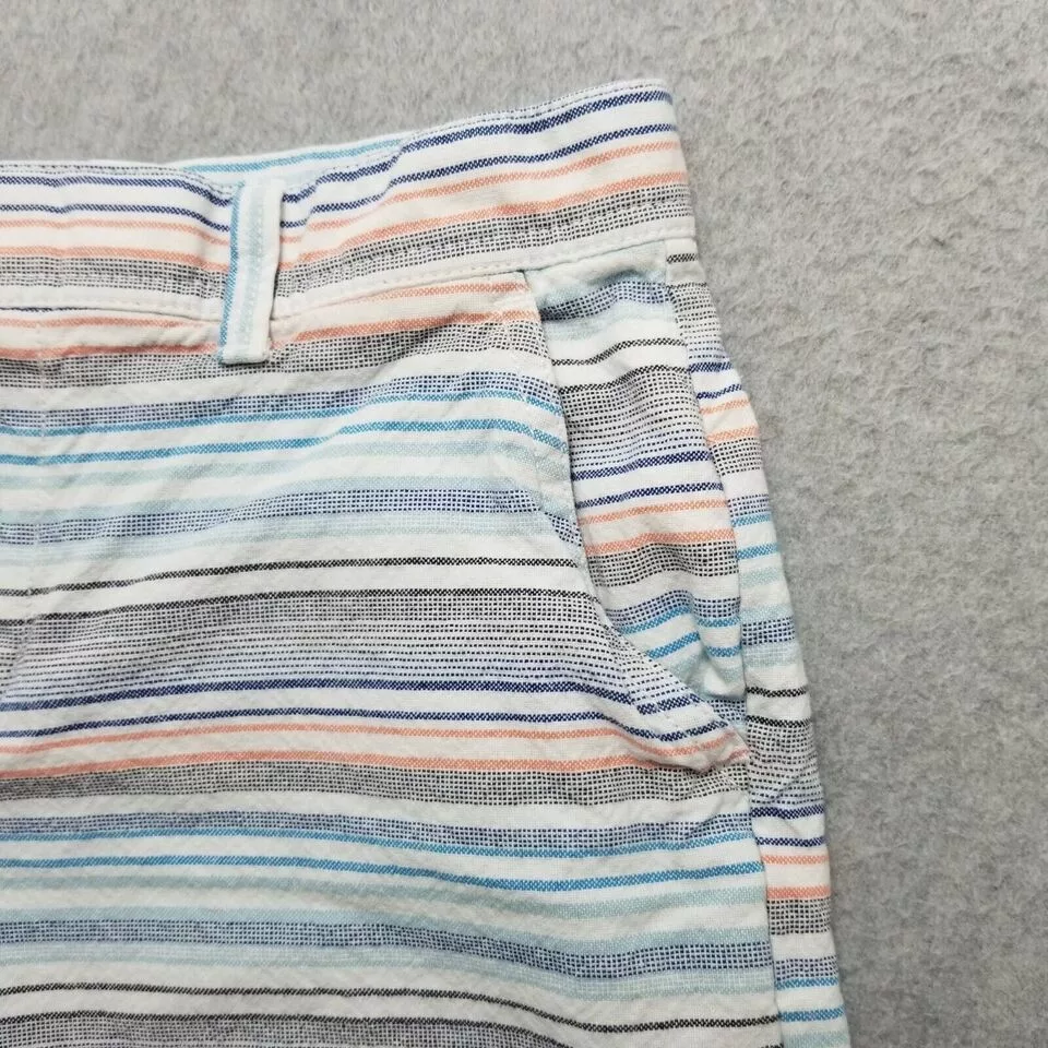 Gap Shorts Womens 0 Striped Chino Casual Lightweight Multi
