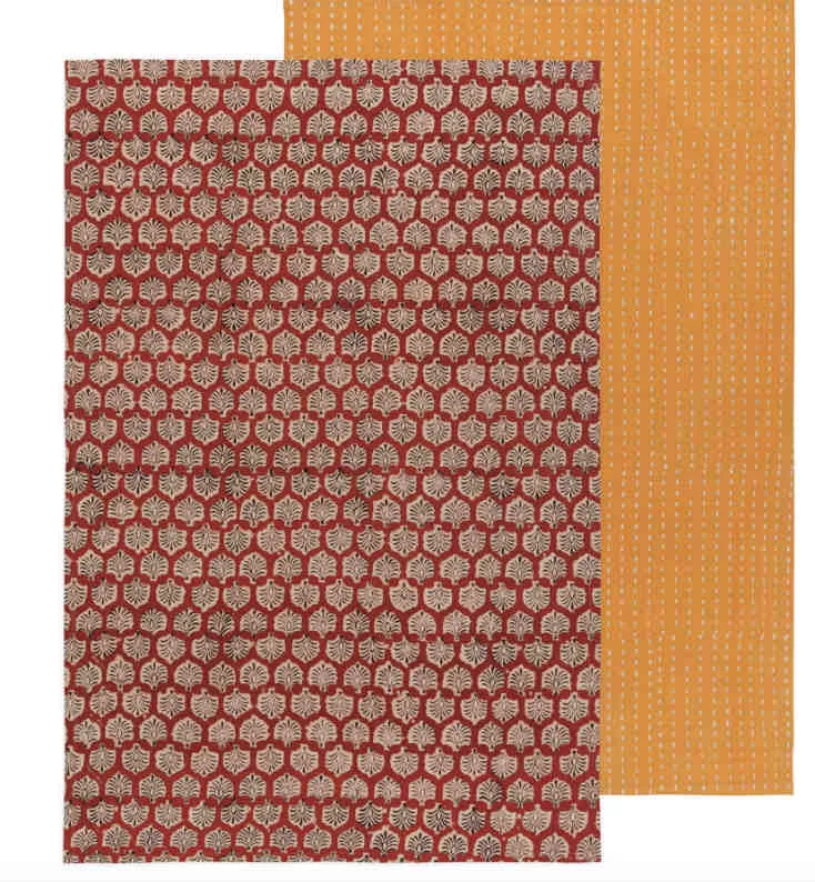 Block Print Field Towel 2/set