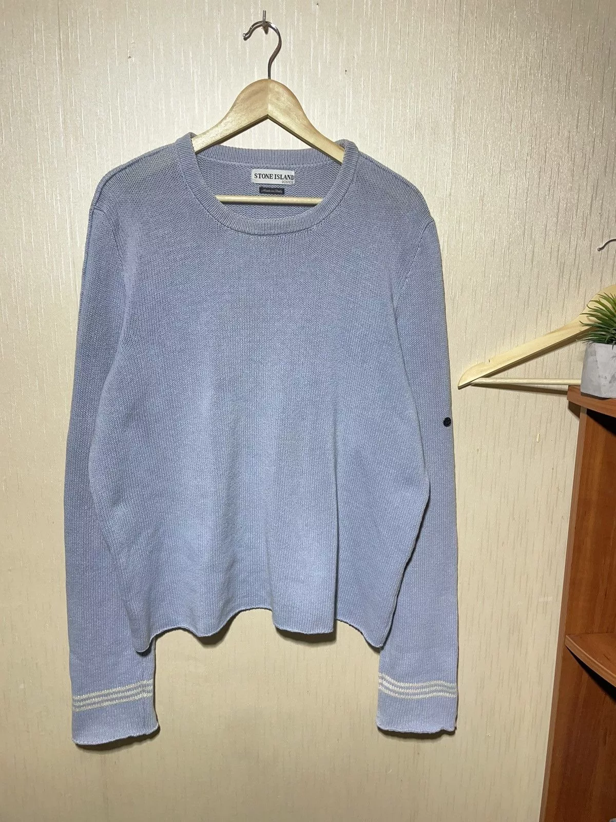 Stone Island Sweaters Knitwear Stone Island × Vintage Stone Island 2003 vintage knitwear sweater Blue Streetwear