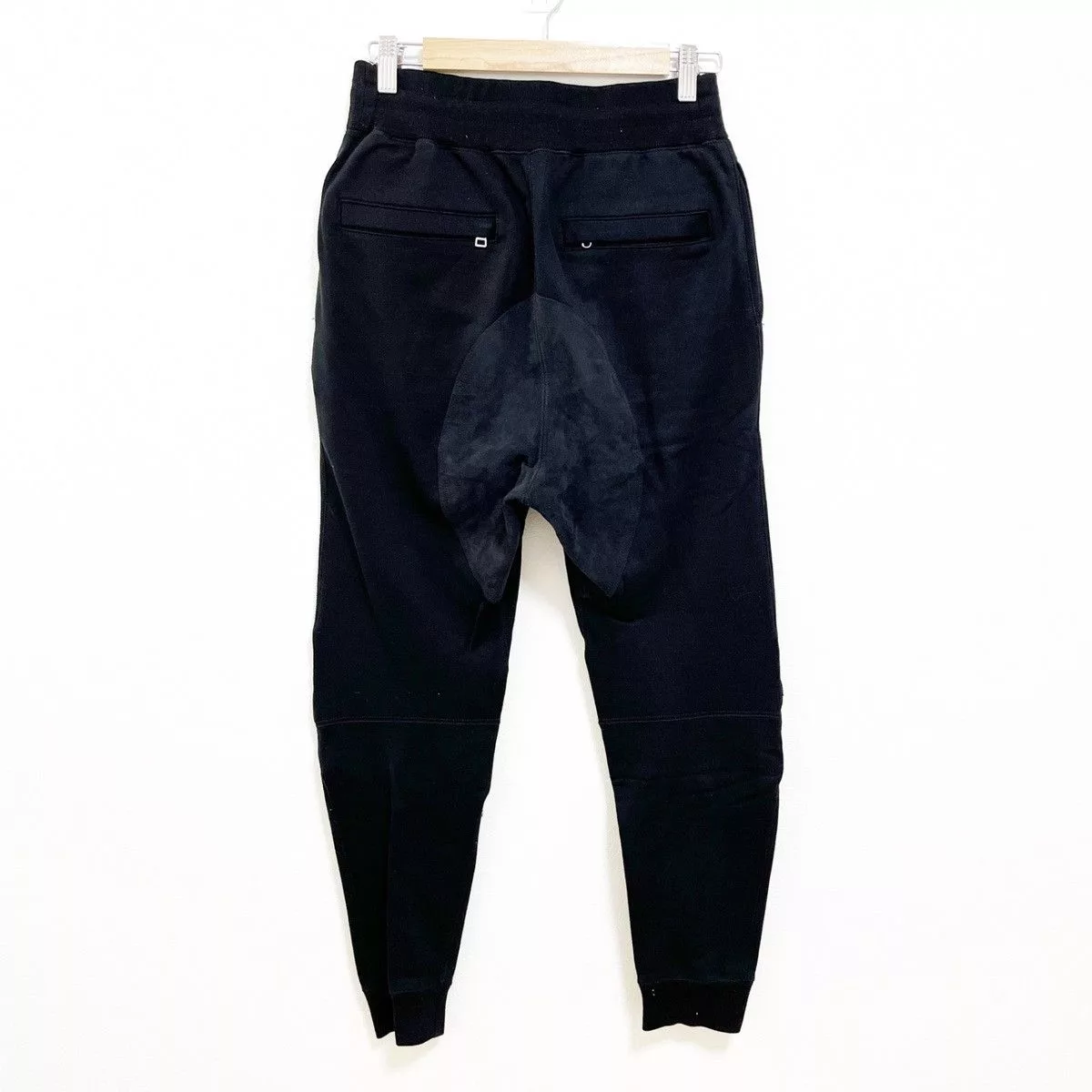 Comme des Garcons Sweatpants Joggers Comme des Garcons Sweat Pants Knee Patch Zip Pocket Cotton Black