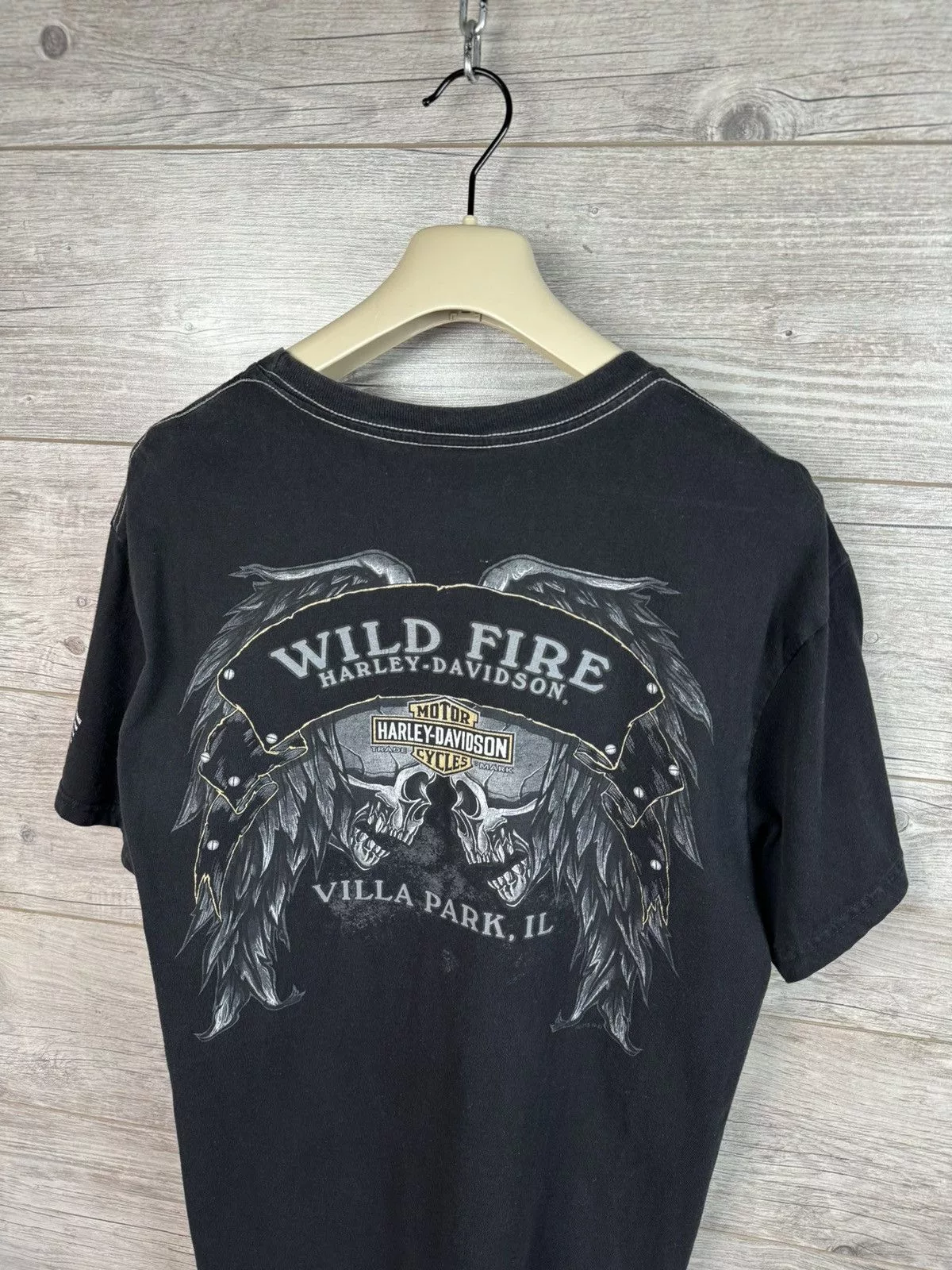 Harley Davidson Jerseys Harley Davidson × Vintage HARLEY DAVIDSON WILD FIRE VILLA PARK SIZE XL Black Streetwear