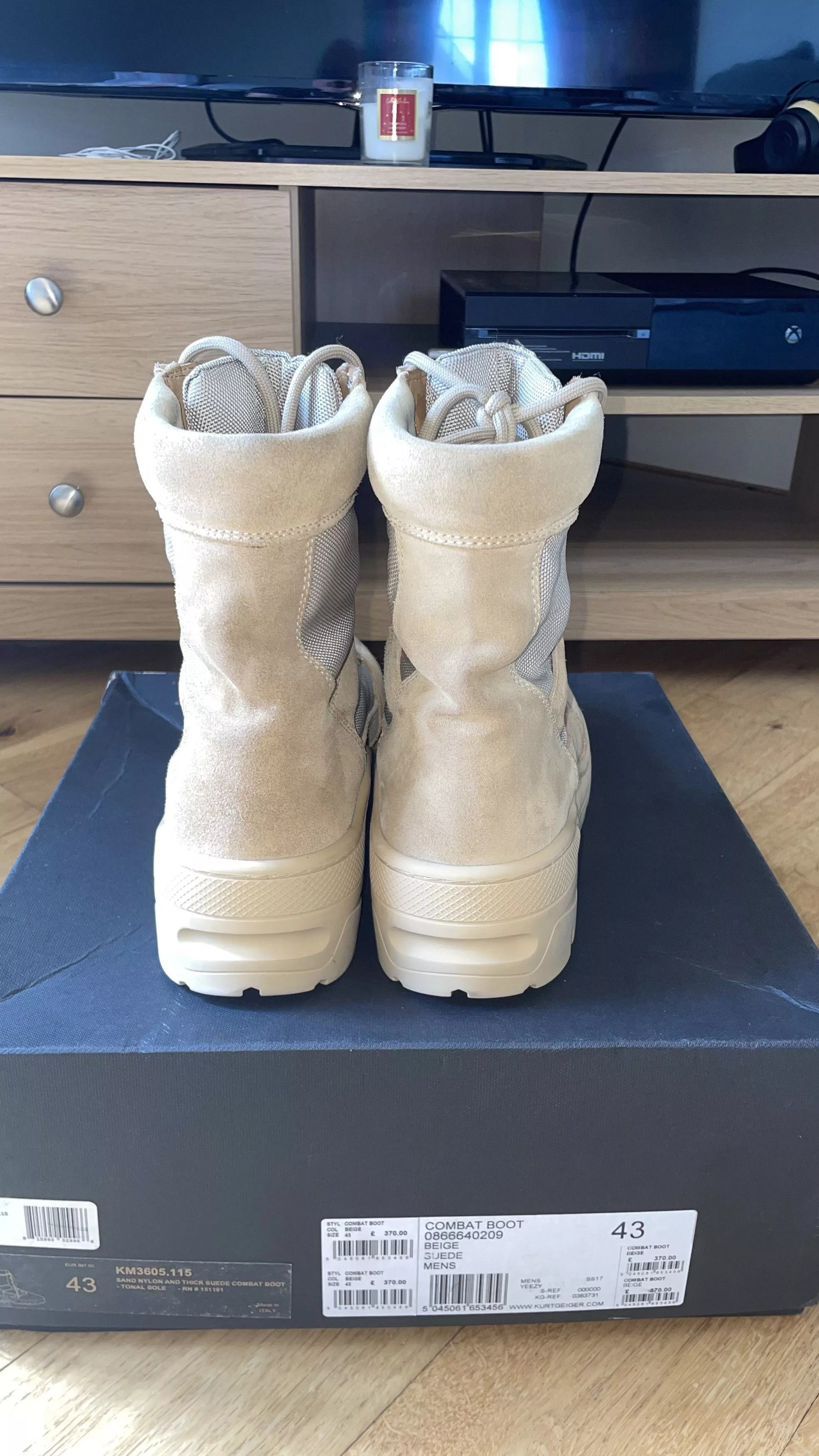 Yeezy Boots Yeezy Season 4 Combat Boots Beige