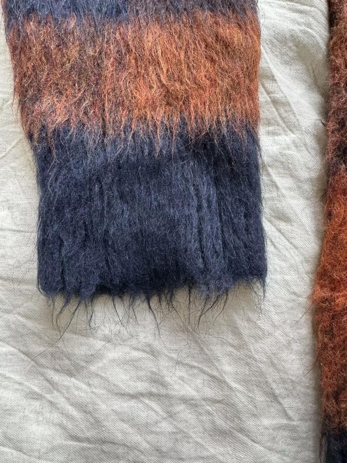 Acne Studios Sweaters Acne Studios Plaid Mohair Sweater Blue