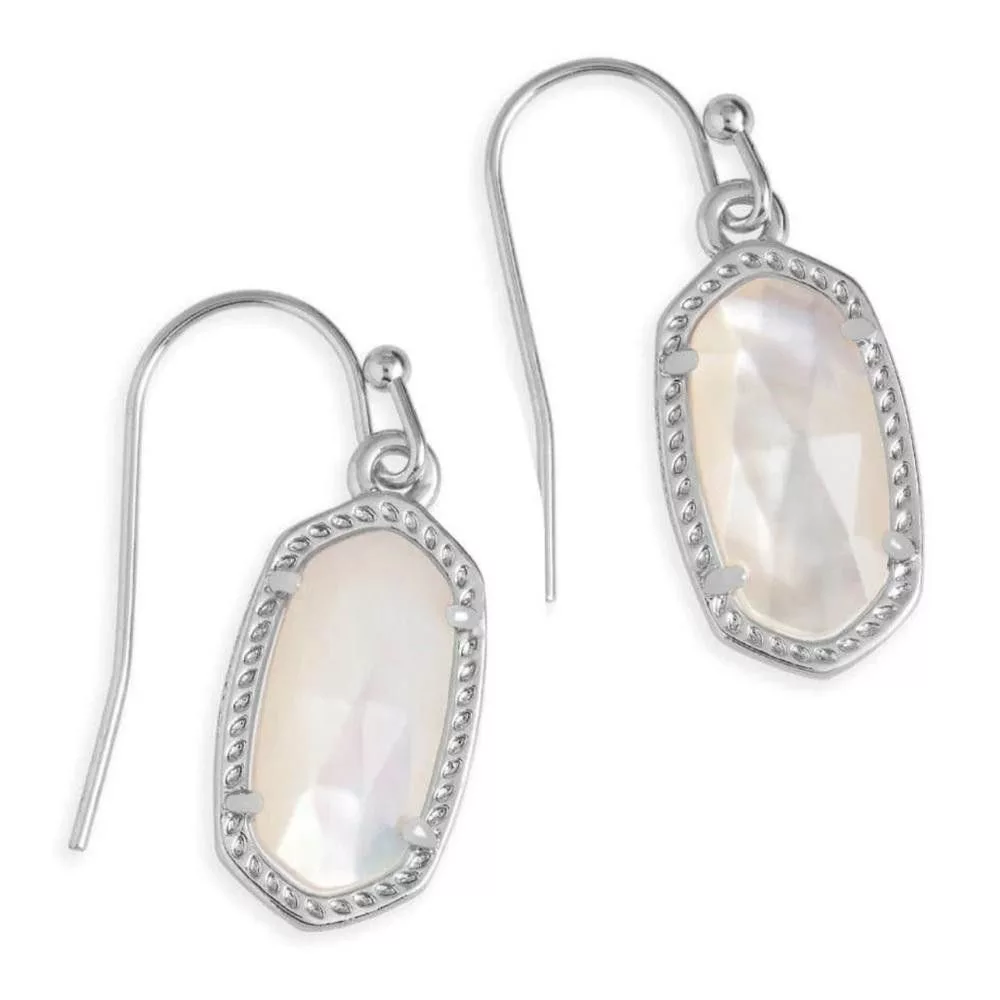 Kendra Scott Earrings Kendra Scott Lee Drop Earrings in Silver and Mother of Pearl