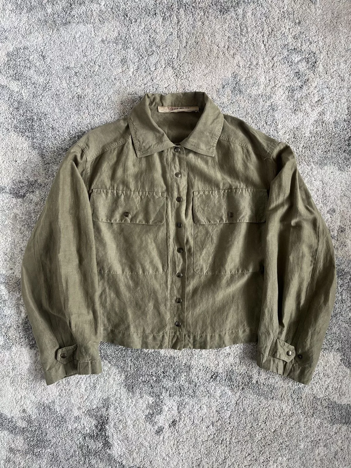 Miu Miu Jackets Miu Miu S/S1994 linen & silk light jacket Green