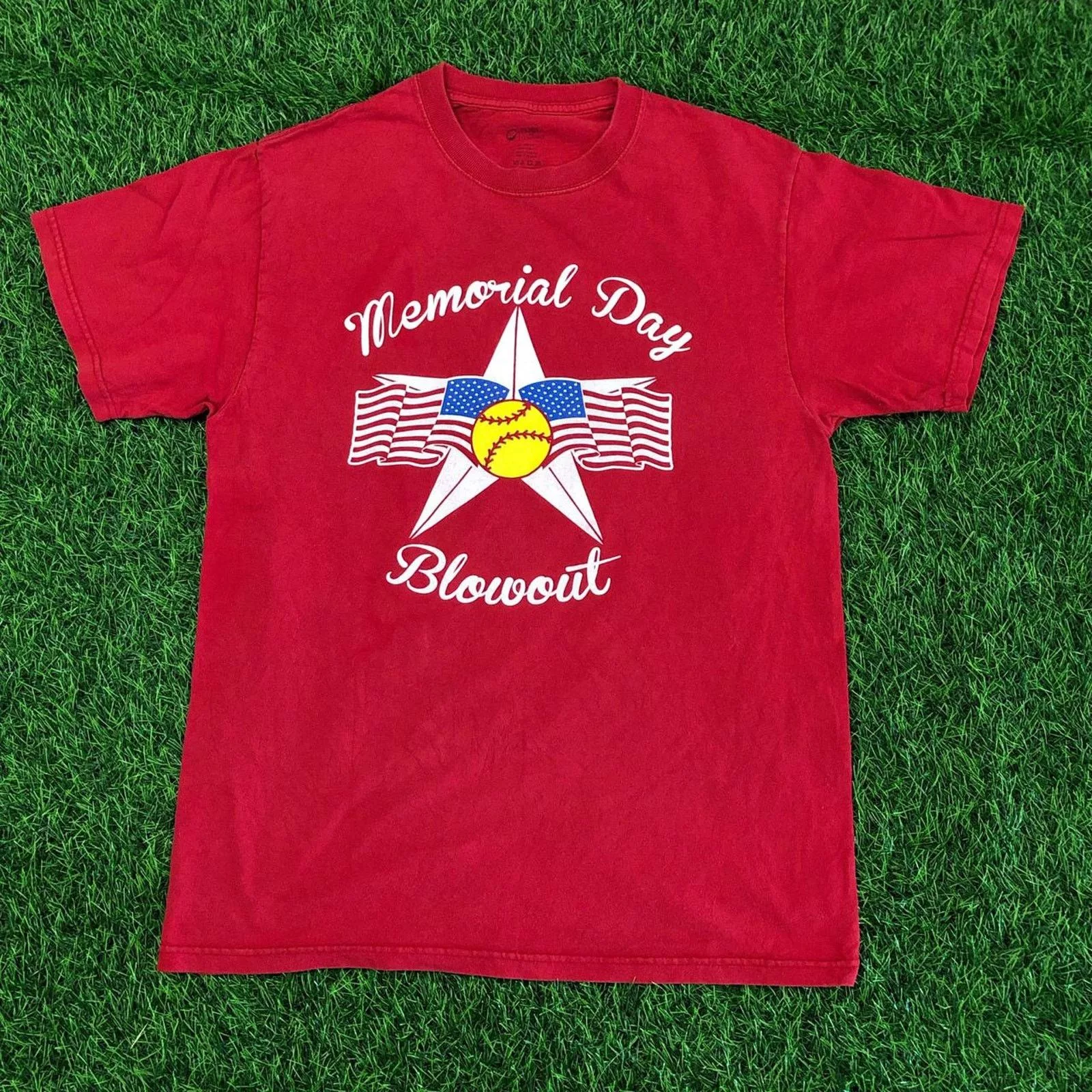 Other Short Sleeve T Shirts Other Red Vintage 2013 LA Blazers Memorial Day Blowout Graphic Tee