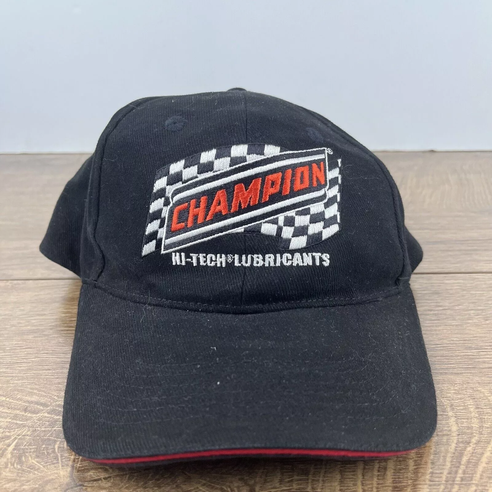 Champion Hats Champion Hi Tech Lubricants Hat Black Hat Adjustable Black A