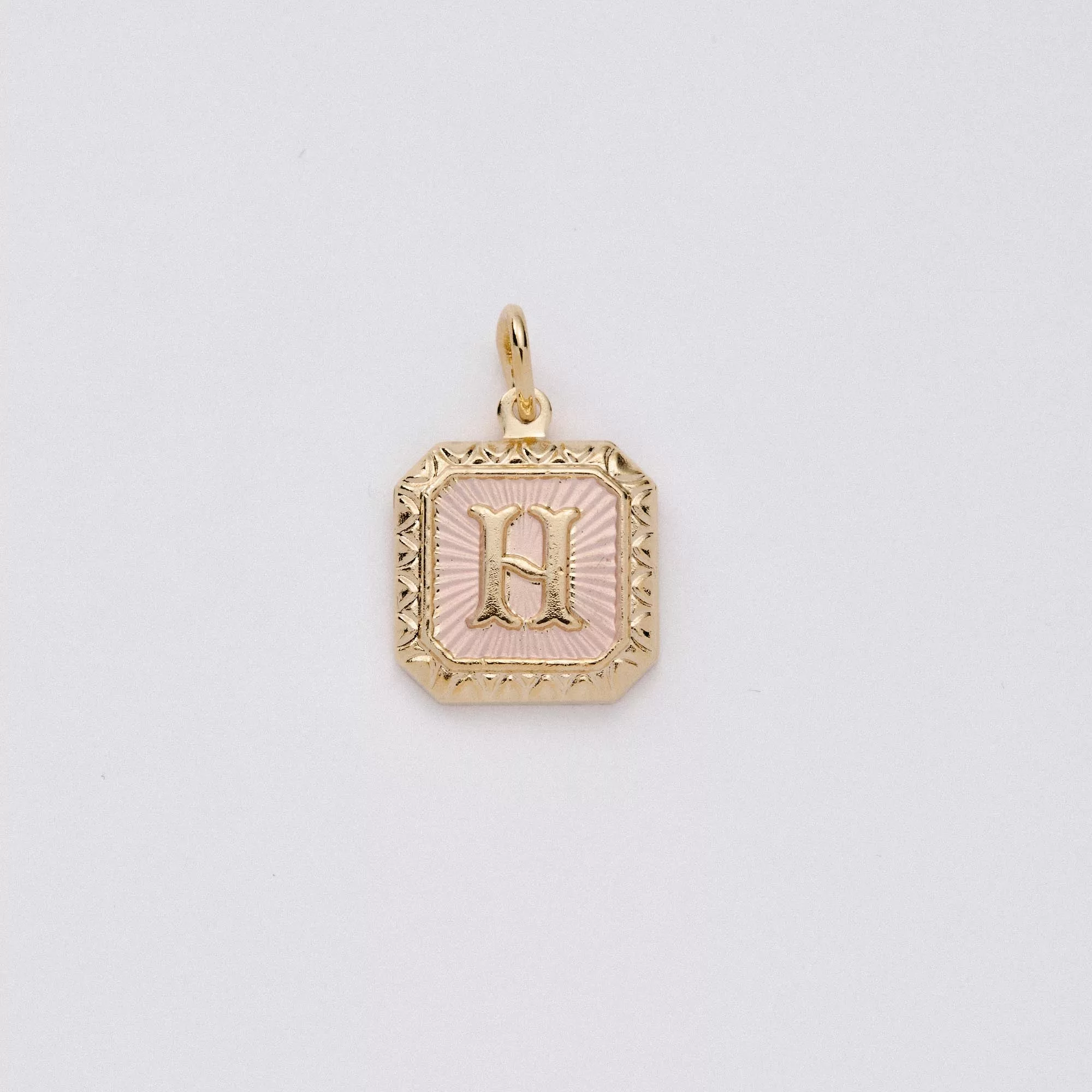 Two Tone Letter Charm