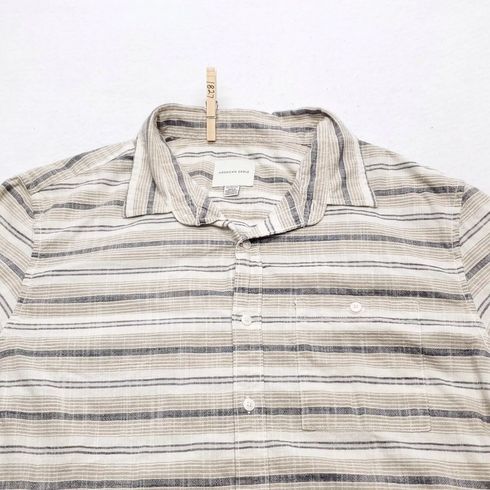 American Eagle Outfitters Shirts Button Ups American Eagle Outfitters American Eagle Button Up Shirt Adult Mens Size XL Beige Gray Brown