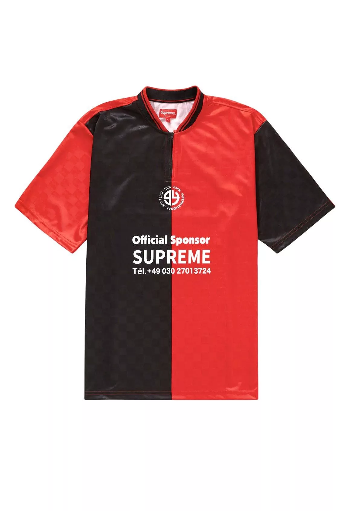 Supreme Jerseys Supreme Soccer Jersey Split Football Black Red Oversized Multi
