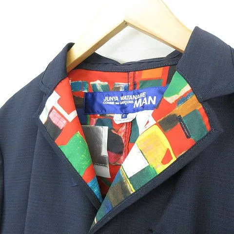 Junya Watanabe Light Jackets Junya Watanabe Jacket Lining All-Over Pattern Wool Check Black