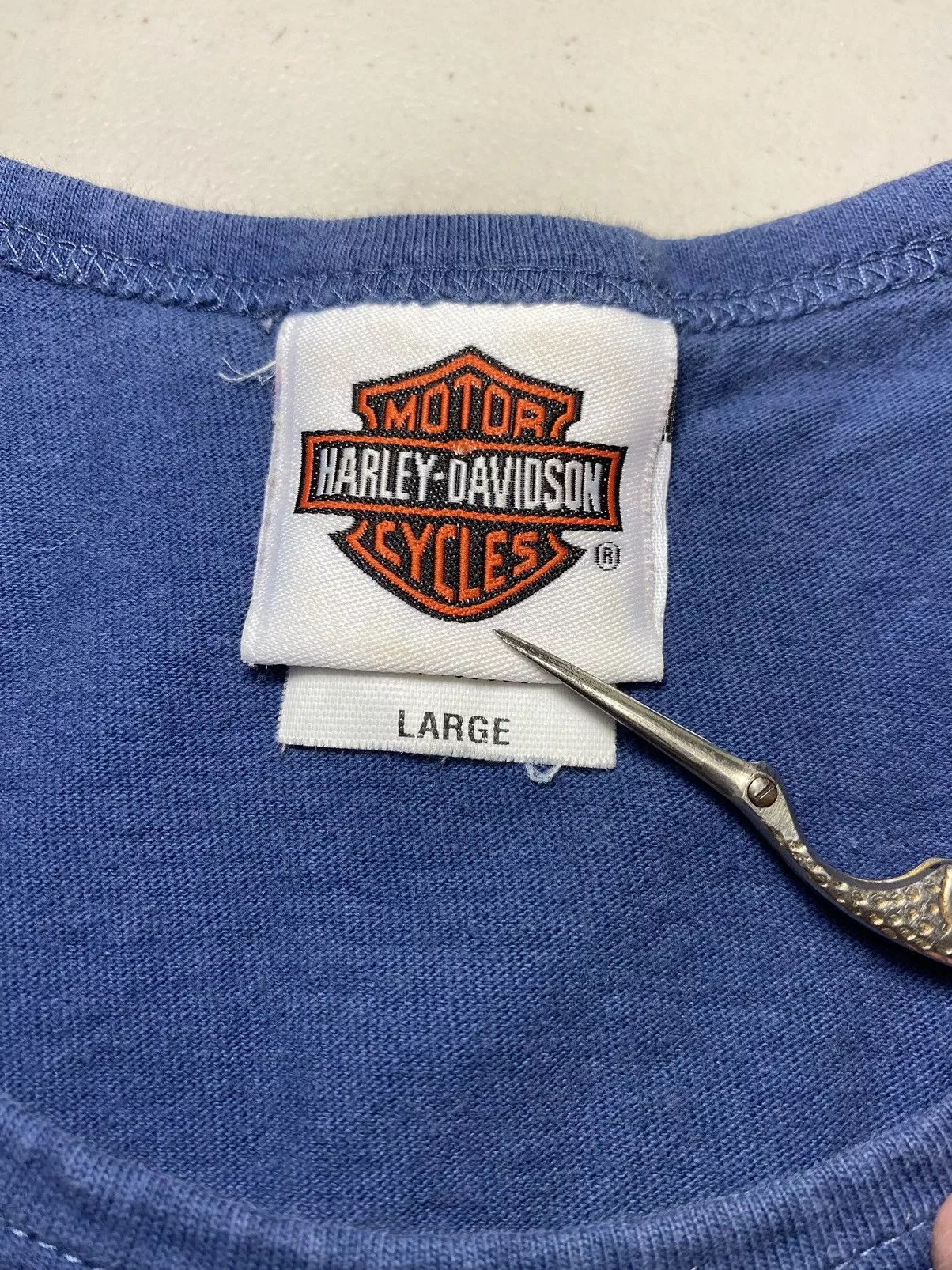 Harley Davidson Tank Tops Sleeveless Harley Davidson Break Loose Chain Barbwire Tank Ithaca Blue