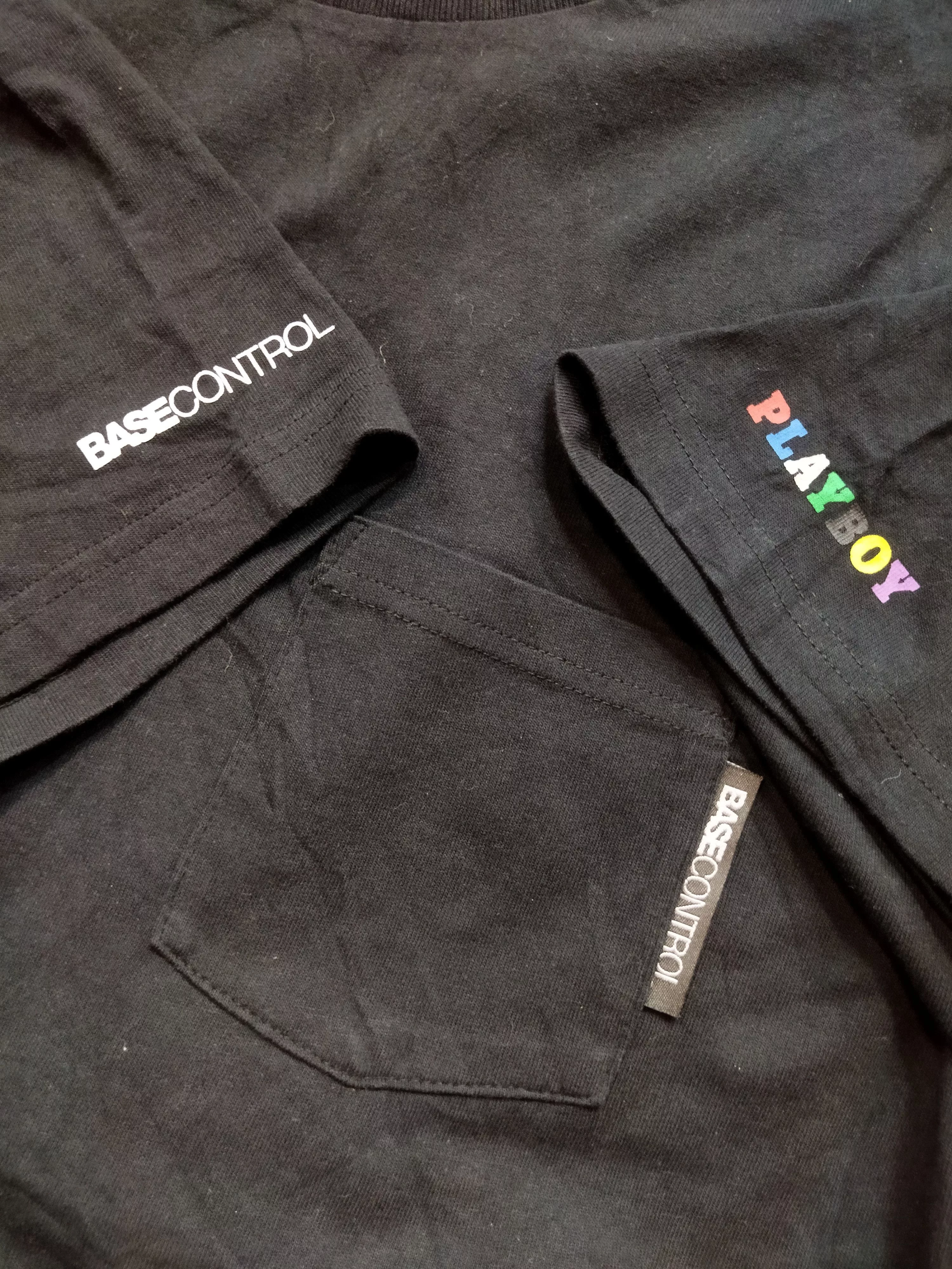 BASE CONTROL Short Sleeve T Shirts BASE CONTROL × Playboy Playboy X Base Control Tee Black