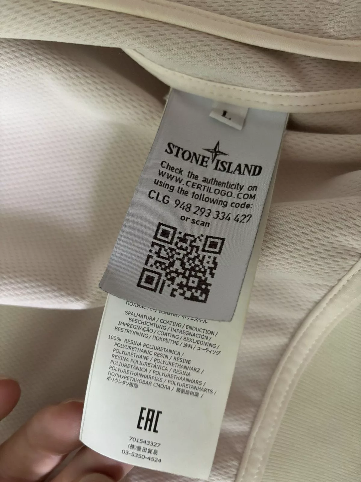 Stone Island Light Jackets Stone Island Shell White