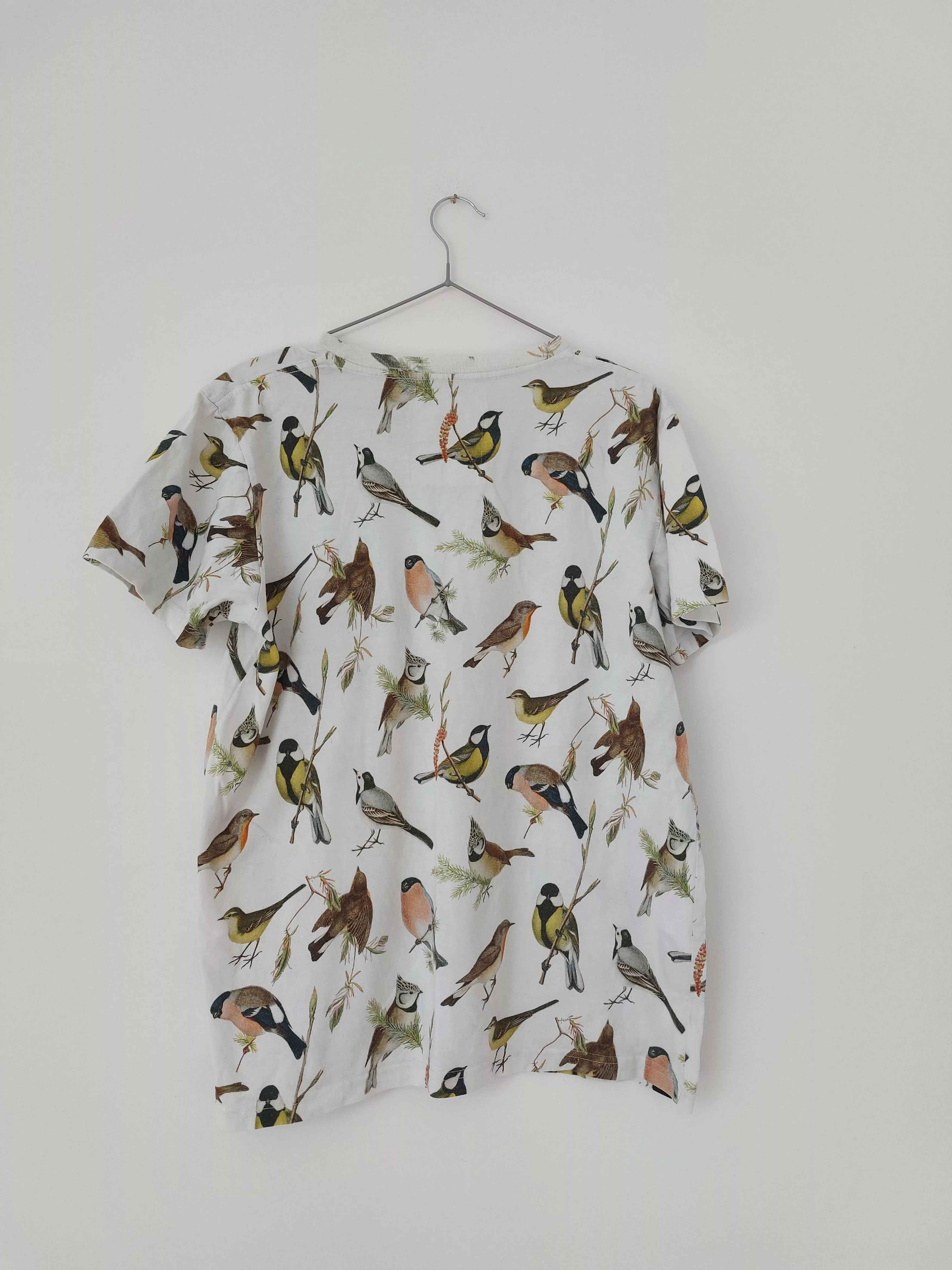 Other Short Sleeve T Shirts Other Dedicated birds T-shirt M organic cotton White Vintage