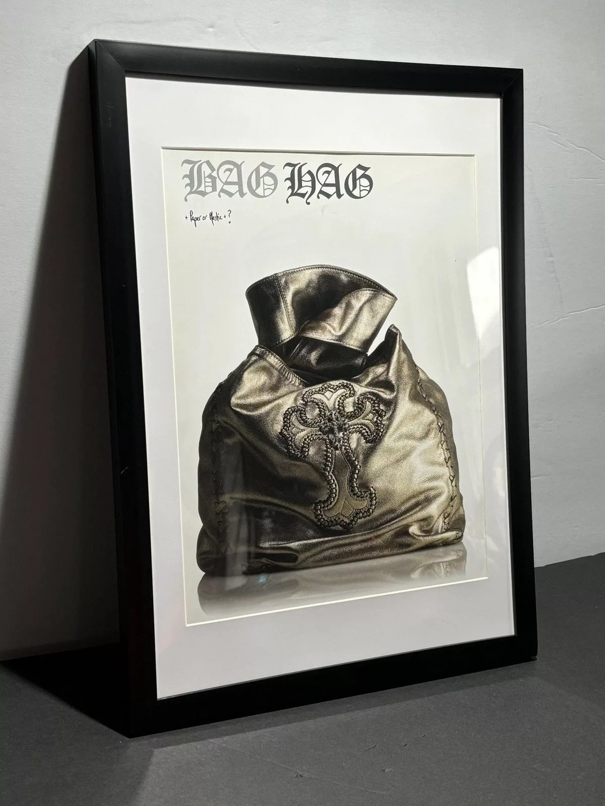 Chrome Hearts Miscellaneous *Chrome Hearts* ‘Bag Hag’ Framed Poster Multi Luxury