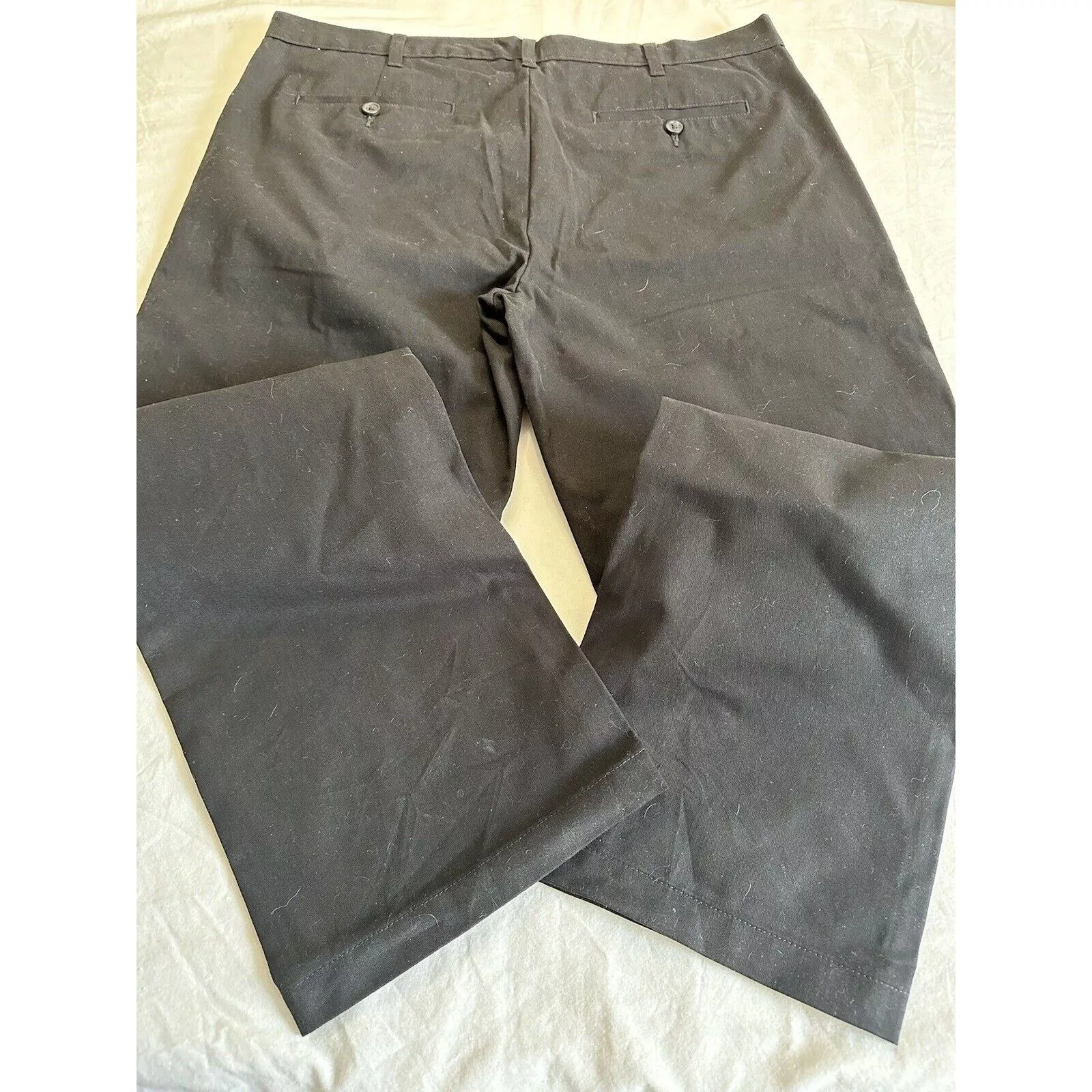 George Casual Pants George Classic Khaki Pant Black 36x34 Flat front NormcoreNWT