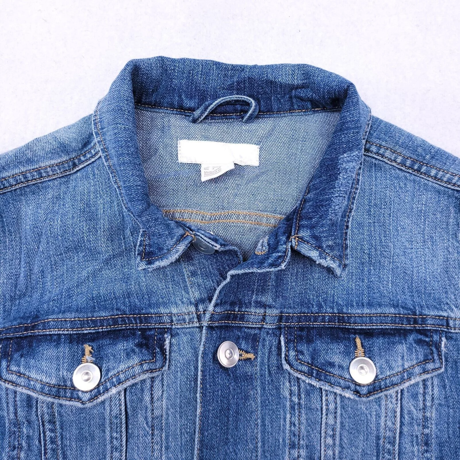 H&M Blazers H&M Button Up Casual Long Sleeve Jean Jacket Womens Size 4 Blue