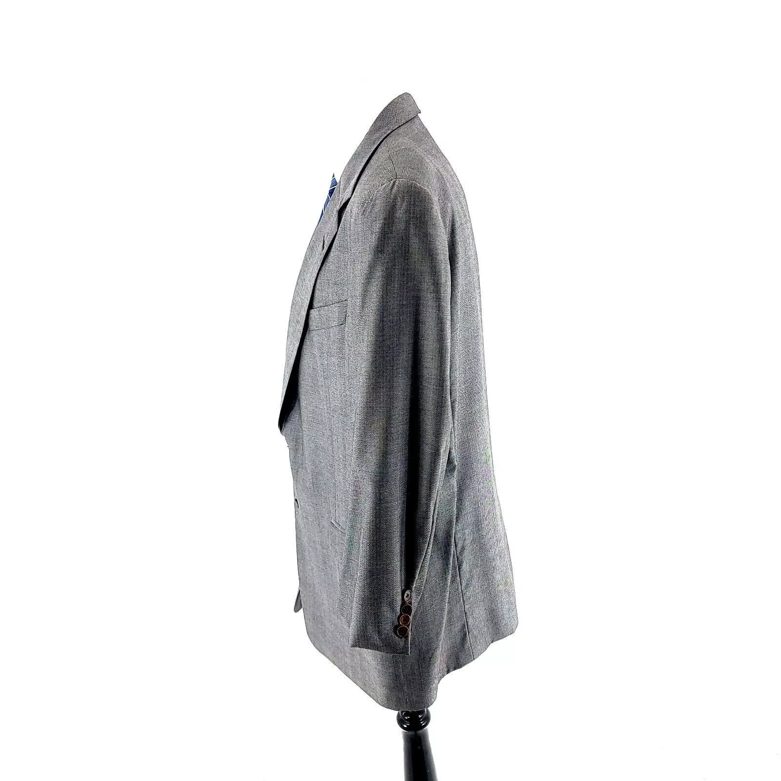 Hickey Freeman Blazers Hickey Freeman Neiman Marcus Wool 2 Button Gray Herringbone