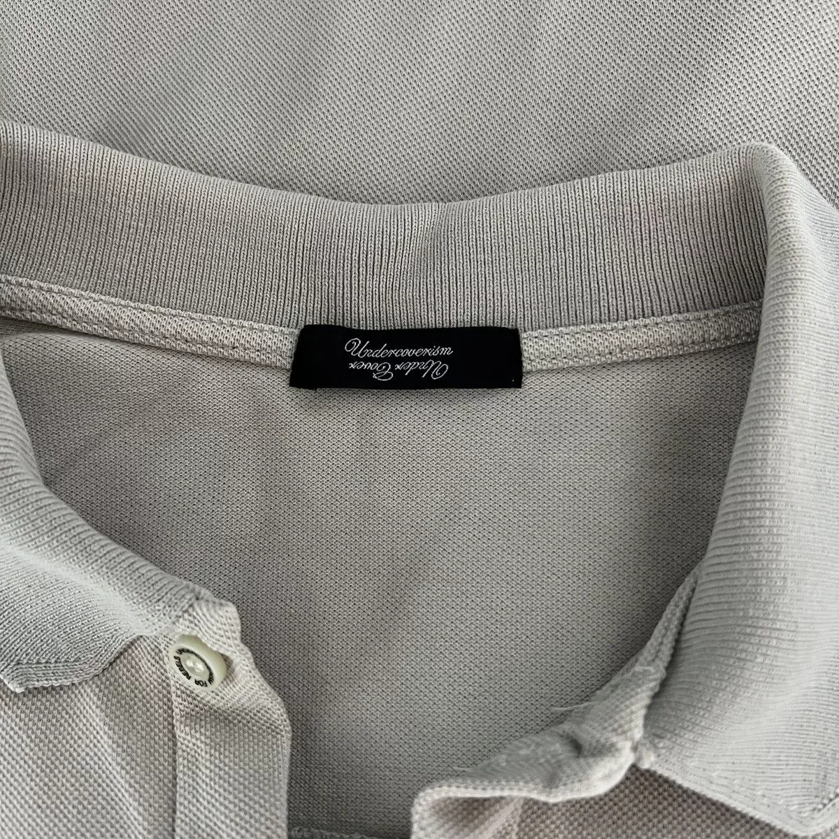 Undercover Polos Undercover SS09 Lightning Bolt Polo Top Beige