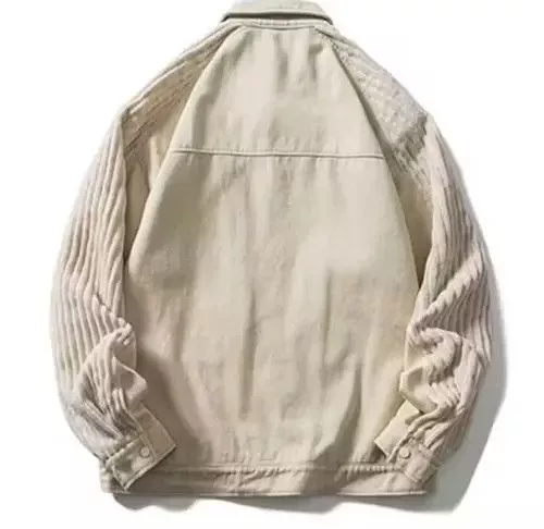 Other Light Jackets Other Textured Patch Button Up Coat Jacket Beige Vintage