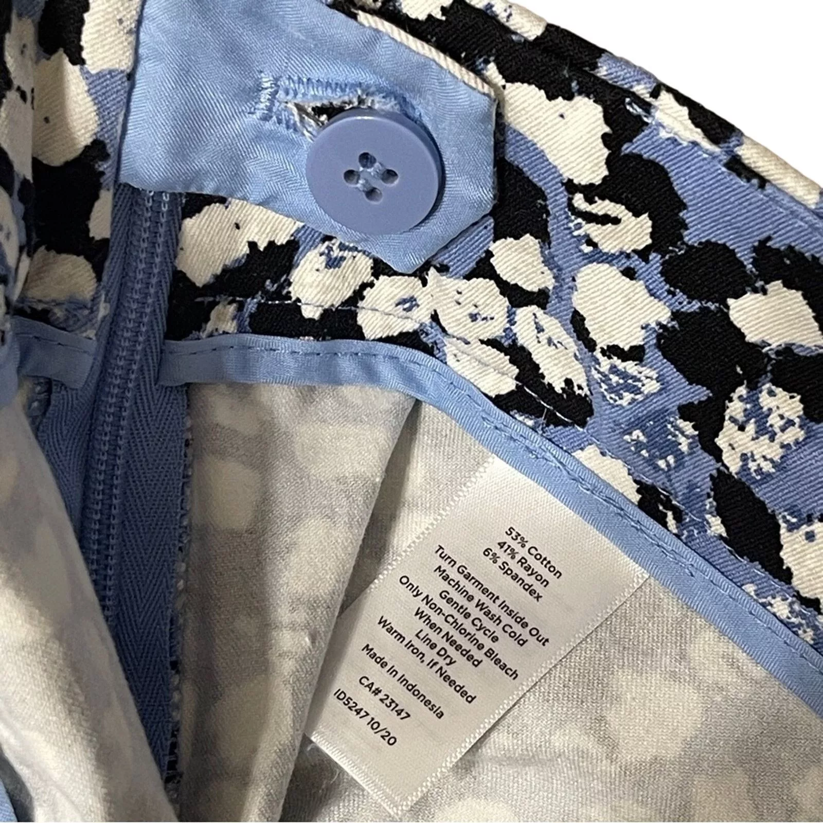 Other Pants Other Talbots Fly Front Chatham Ankle Pants Blue Dot Size Size 14